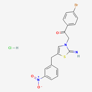 molecular formula C18H15BrClN3O3S B5109291 1-(4-bromophenyl)-2-[2-imino-5-(3-nitrobenzyl)-1,3-thiazol-3(2H)-yl]ethanone hydrochloride 