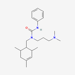 molecular formula C22H35N3O B5109327 N-[3-(dimethylamino)propyl]-N'-phenyl-N-[(2,4,6-trimethyl-3-cyclohexen-1-yl)methyl]urea 