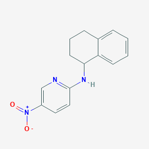 molecular formula C15H15N3O2 B5109329 5-nitro-N-(1,2,3,4-tetrahydro-1-naphthalenyl)-2-pyridinamine 