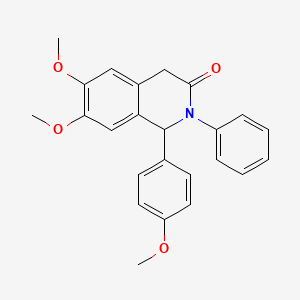 molecular formula C24H23NO4 B5109335 6,7-dimethoxy-1-(4-methoxyphenyl)-2-phenyl-1,4-dihydro-3(2H)-isoquinolinone 
