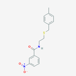 molecular formula C17H18N2O3S B5109343 N-{2-[(4-methylbenzyl)thio]ethyl}-3-nitrobenzamide 