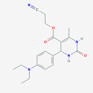 molecular formula C19H24N4O3 B5109356 2-cyanoethyl 4-[4-(diethylamino)phenyl]-6-methyl-2-oxo-1,2,3,4-tetrahydro-5-pyrimidinecarboxylate 