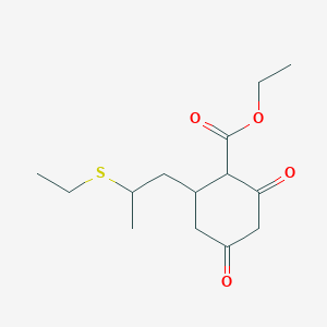 molecular formula C14H22O4S B5109358 ethyl 2-[2-(ethylthio)propyl]-4,6-dioxocyclohexanecarboxylate 