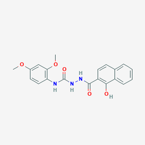 molecular formula C20H19N3O5 B5109364 N-(2,4-dimethoxyphenyl)-2-(1-hydroxy-2-naphthoyl)hydrazinecarboxamide 