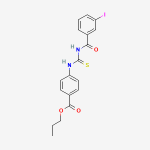 molecular formula C18H17IN2O3S B5109371 propyl 4-({[(3-iodobenzoyl)amino]carbonothioyl}amino)benzoate 