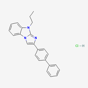 molecular formula C24H22ClN3 B5109384 2-(4-biphenylyl)-9-propyl-9H-imidazo[1,2-a]benzimidazole hydrochloride 