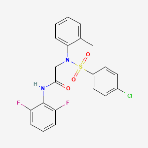 molecular formula C21H17ClF2N2O3S B5109385 N~2~-[(4-chlorophenyl)sulfonyl]-N~1~-(2,6-difluorophenyl)-N~2~-(2-methylphenyl)glycinamide 