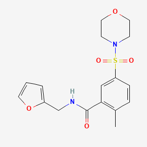 molecular formula C17H20N2O5S B5109394 N-(2-furylmethyl)-2-methyl-5-(4-morpholinylsulfonyl)benzamide 