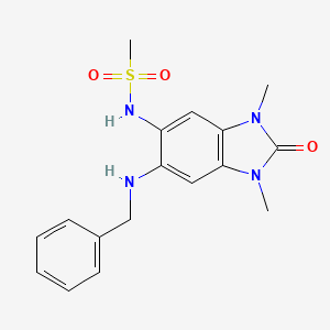 molecular formula C17H20N4O3S B5109402 N-[6-(benzylamino)-1,3-dimethyl-2-oxo-2,3-dihydro-1H-benzimidazol-5-yl]methanesulfonamide 