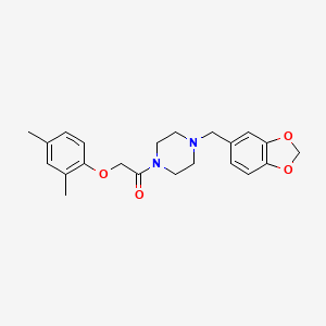 molecular formula C22H26N2O4 B5109425 1-(1,3-benzodioxol-5-ylmethyl)-4-[(2,4-dimethylphenoxy)acetyl]piperazine 