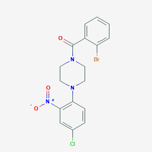 molecular formula C17H15BrClN3O3 B5109426 1-(2-bromobenzoyl)-4-(4-chloro-2-nitrophenyl)piperazine 