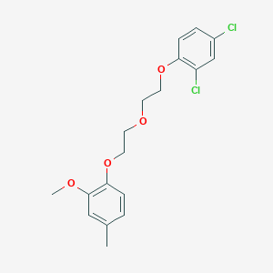molecular formula C18H20Cl2O4 B5109438 2,4-dichloro-1-{2-[2-(2-methoxy-4-methylphenoxy)ethoxy]ethoxy}benzene 