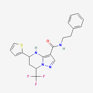 N-(2-phenylethyl)-5-(2-thienyl)-7-(trifluoromethyl)-4,5,6,7-tetrahydropyrazolo[1,5-a]pyrimidine-3-carboxamide