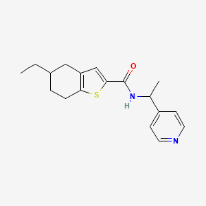 5-ethyl-N-[1-(4-pyridinyl)ethyl]-4,5,6,7-tetrahydro-1-benzothiophene-2-carboxamide