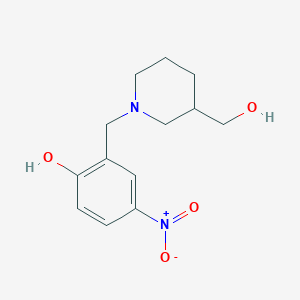 molecular formula C13H18N2O4 B5109484 2-{[3-(hydroxymethyl)-1-piperidinyl]methyl}-4-nitrophenol 