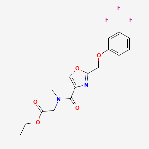 molecular formula C17H17F3N2O5 B5109523 ethyl N-methyl-N-[(2-{[3-(trifluoromethyl)phenoxy]methyl}-1,3-oxazol-4-yl)carbonyl]glycinate 