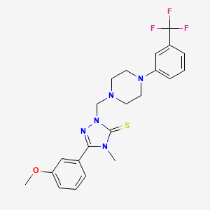 molecular formula C22H24F3N5OS B5109537 5-(3-methoxyphenyl)-4-methyl-2-({4-[3-(trifluoromethyl)phenyl]-1-piperazinyl}methyl)-2,4-dihydro-3H-1,2,4-triazole-3-thione 