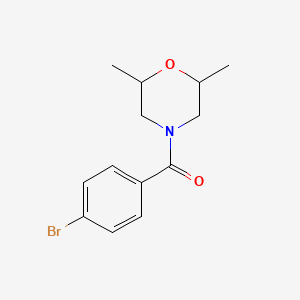 molecular formula C13H16BrNO2 B5109559 4-(4-bromobenzoyl)-2,6-dimethylmorpholine 