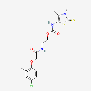 2-{[(4-chloro-2-methylphenoxy)acetyl]amino}ethyl (3,4-dimethyl-2-thioxo-2,3-dihydro-1,3-thiazol-5-yl)carbamate