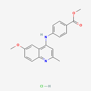 molecular formula C19H19ClN2O3 B5109573 methyl 4-[(6-methoxy-2-methyl-4-quinolinyl)amino]benzoate hydrochloride 