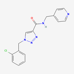 molecular formula C16H14ClN5O B5109586 1-(2-chlorobenzyl)-N-(4-pyridinylmethyl)-1H-1,2,3-triazole-4-carboxamide 