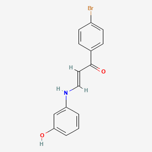 molecular formula C15H12BrNO2 B5109601 1-(4-bromophenyl)-3-[(3-hydroxyphenyl)amino]-2-propen-1-one 