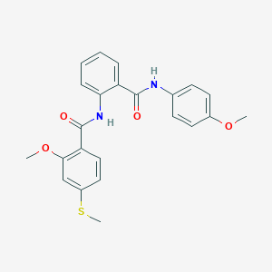 molecular formula C23H22N2O4S B5109602 2-methoxy-N-(2-{[(4-methoxyphenyl)amino]carbonyl}phenyl)-4-(methylthio)benzamide 