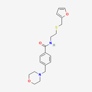 molecular formula C19H24N2O3S B5109605 N-{2-[(2-furylmethyl)thio]ethyl}-4-(4-morpholinylmethyl)benzamide 