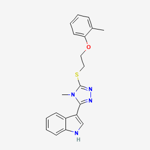 3-(4-methyl-5-{[2-(2-methylphenoxy)ethyl]thio}-4H-1,2,4-triazol-3-yl)-1H-indole