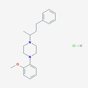 molecular formula C21H29ClN2O B5109647 1-(2-methoxyphenyl)-4-(1-methyl-3-phenylpropyl)piperazine hydrochloride 