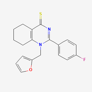molecular formula C19H17FN2OS B5109657 2-(4-fluorophenyl)-1-(2-furylmethyl)-5,6,7,8-tetrahydro-4(1H)-quinazolinethione 