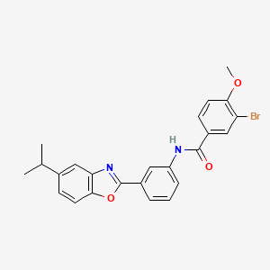 molecular formula C24H21BrN2O3 B5109663 3-bromo-N-[3-(5-isopropyl-1,3-benzoxazol-2-yl)phenyl]-4-methoxybenzamide 