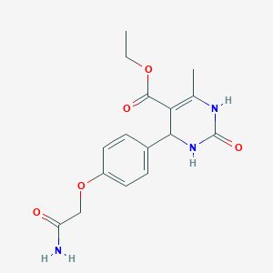 molecular formula C16H19N3O5 B5109671 ethyl 4-[4-(2-amino-2-oxoethoxy)phenyl]-6-methyl-2-oxo-1,2,3,4-tetrahydro-5-pyrimidinecarboxylate 