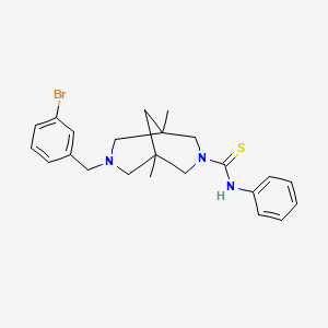 molecular formula C23H28BrN3S B5109705 7-(3-bromobenzyl)-1,5-dimethyl-N-phenyl-3,7-diazabicyclo[3.3.1]nonane-3-carbothioamide 