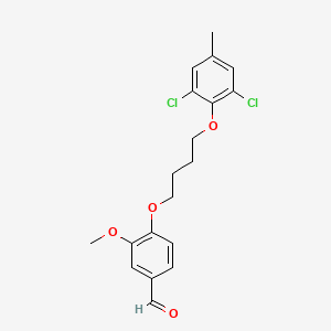 4-[4-(2,6-dichloro-4-methylphenoxy)butoxy]-3-methoxybenzaldehyde