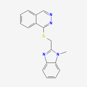 molecular formula C17H14N4S B5109755 1-{[(1-methyl-1H-benzimidazol-2-yl)methyl]thio}phthalazine 