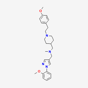 molecular formula C27H36N4O2 B5109807 ({1-[2-(4-methoxyphenyl)ethyl]-4-piperidinyl}methyl){[1-(2-methoxyphenyl)-1H-pyrazol-4-yl]methyl}methylamine 