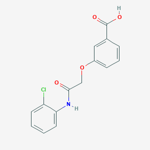 molecular formula C15H12ClNO4 B5109816 3-{2-[(2-chlorophenyl)amino]-2-oxoethoxy}benzoic acid 