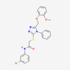 molecular formula C24H21BrN4O3S B5109818 N-(3-bromophenyl)-2-({5-[(2-methoxyphenoxy)methyl]-4-phenyl-4H-1,2,4-triazol-3-yl}thio)acetamide 