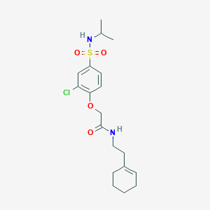 molecular formula C19H27ClN2O4S B5109831 2-{2-chloro-4-[(isopropylamino)sulfonyl]phenoxy}-N-[2-(1-cyclohexen-1-yl)ethyl]acetamide 