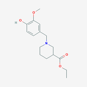 ethyl 1-(4-hydroxy-3-methoxybenzyl)-3-piperidinecarboxylate