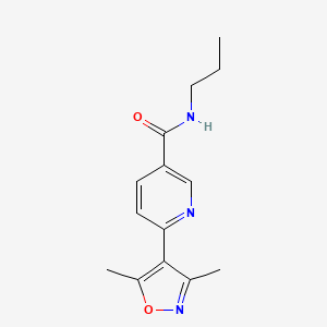 molecular formula C14H17N3O2 B5109859 6-(3,5-dimethyl-4-isoxazolyl)-N-propylnicotinamide 