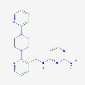 molecular formula C20H24N8 B5109873 6-methyl-N~4~-({2-[4-(2-pyridinyl)-1-piperazinyl]-3-pyridinyl}methyl)-2,4-pyrimidinediamine 