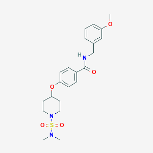 molecular formula C22H29N3O5S B5109890 4-({1-[(dimethylamino)sulfonyl]-4-piperidinyl}oxy)-N-(3-methoxybenzyl)benzamide 