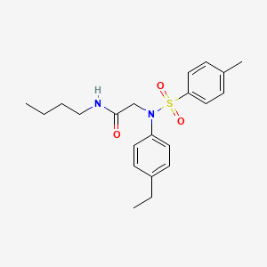 molecular formula C21H28N2O3S B5109917 N~1~-butyl-N~2~-(4-ethylphenyl)-N~2~-[(4-methylphenyl)sulfonyl]glycinamide 