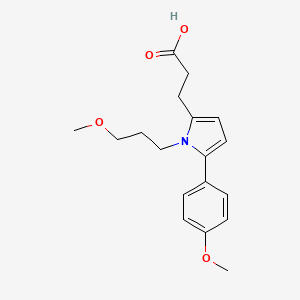 molecular formula C18H23NO4 B5109926 3-[5-(4-methoxyphenyl)-1-(3-methoxypropyl)-1H-pyrrol-2-yl]propanoic acid CAS No. 718602-90-5
