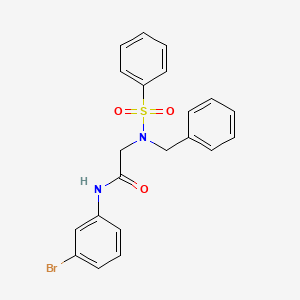 molecular formula C21H19BrN2O3S B5109940 N~2~-benzyl-N~1~-(3-bromophenyl)-N~2~-(phenylsulfonyl)glycinamide 
