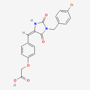 molecular formula C19H15BrN2O5 B5109949 (4-{[1-(4-bromobenzyl)-2,5-dioxo-4-imidazolidinylidene]methyl}phenoxy)acetic acid 
