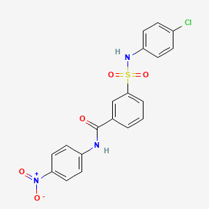molecular formula C19H14ClN3O5S B5109951 3-{[(4-chlorophenyl)amino]sulfonyl}-N-(4-nitrophenyl)benzamide 