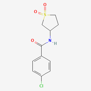 molecular formula C11H12ClNO3S B5109977 4-chloro-N-(1,1-dioxidotetrahydro-3-thienyl)benzamide 